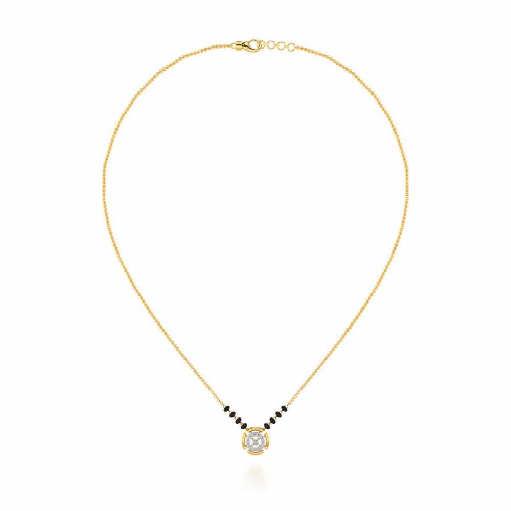 Ujvala Silver Mangalsutra - Yellow Gold - Image 3