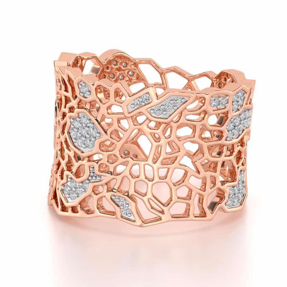 Ultimate Shine Silver Band Ring - Rose Gold - Image 2