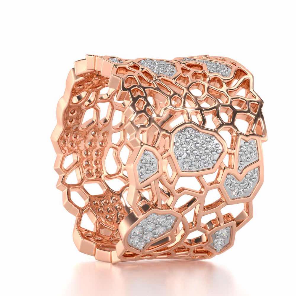 Ultimate Shine Silver Band Ring - Rose Gold - Image 3