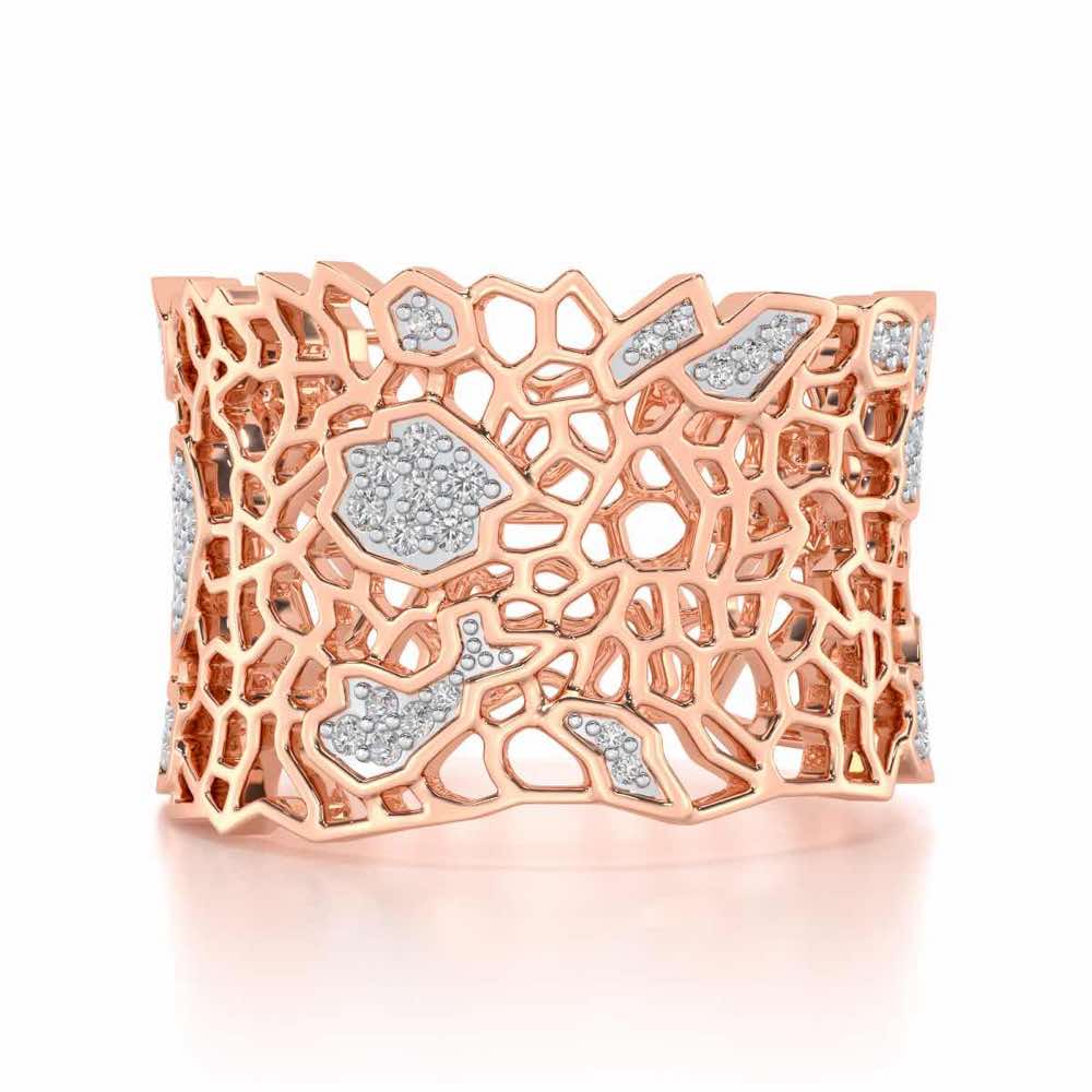 Ultimate Shine Silver Band Ring - Rose Gold - Image 4