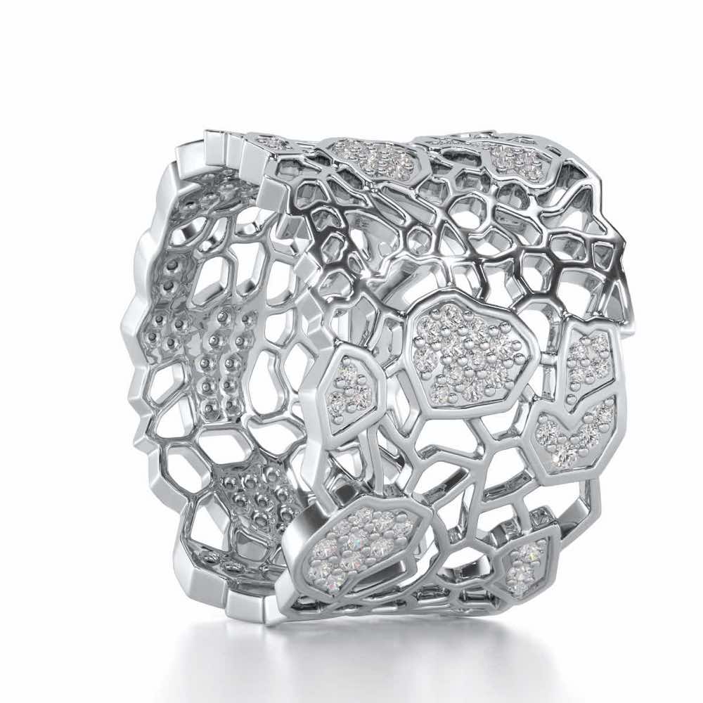 Ultimate Shine Silver Band Ring - White Gold - Image 3
