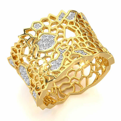 Ultimate Shine Silver Band Ring - Yellow Gold - Image 1