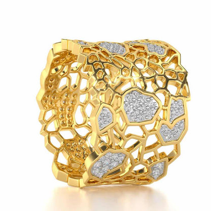 Ultimate Shine Silver Band Ring - Yellow Gold - Image 3