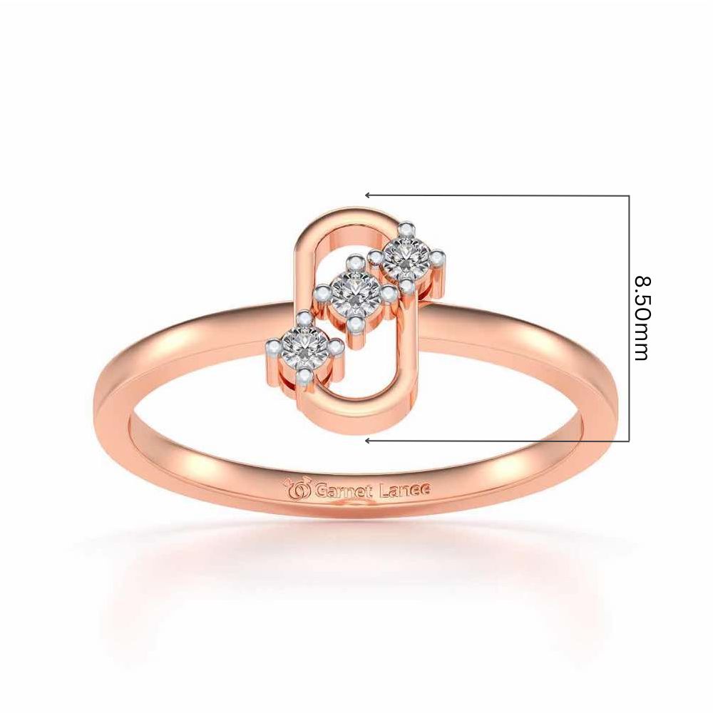 Ultra flora Silver Ring - Rose Gold - Image 2