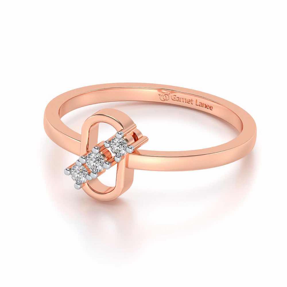 Ultra flora Silver Ring - Rose Gold - Image 3