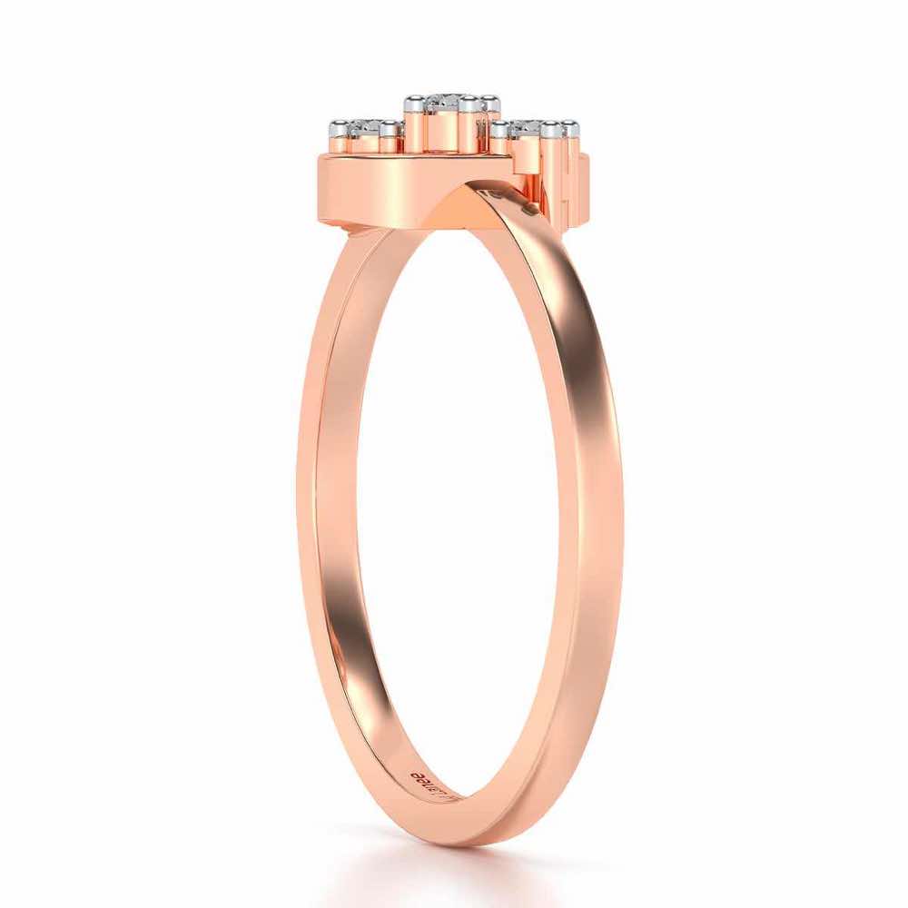 Ultra flora Silver Ring - Rose Gold - Image 4