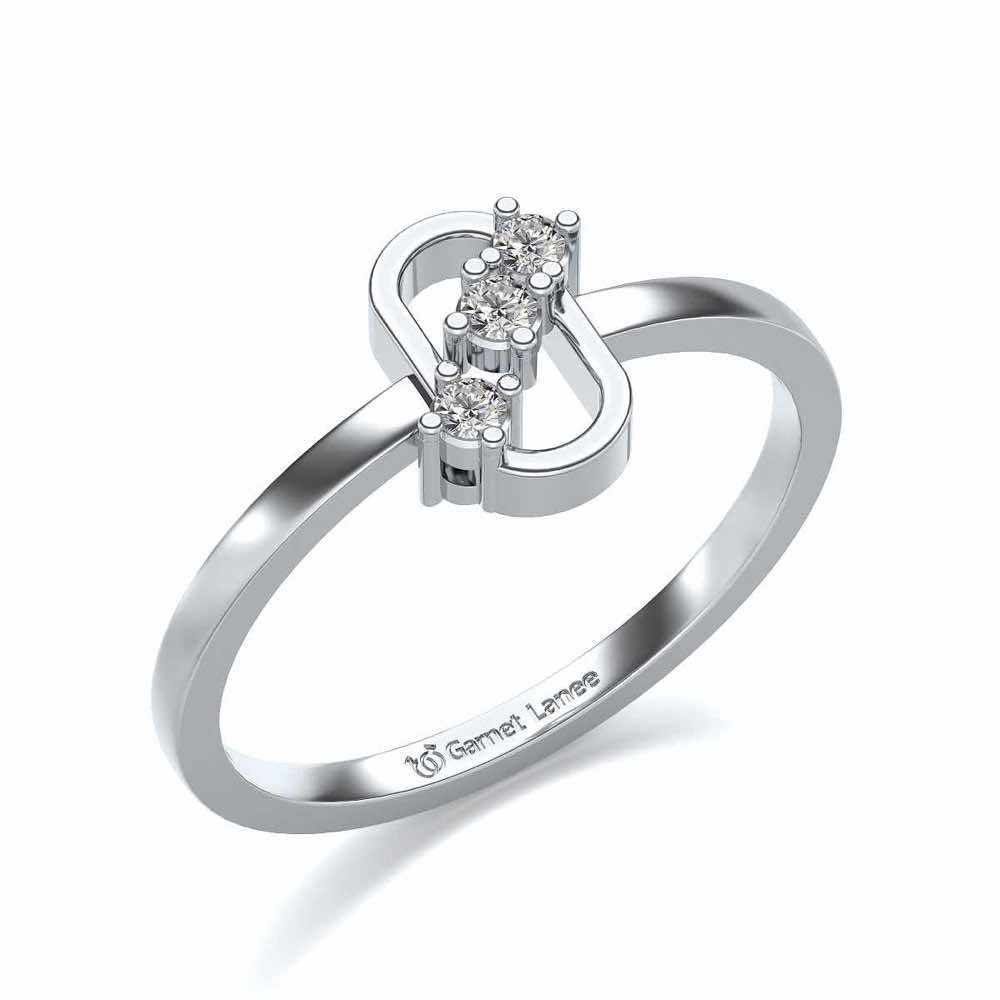Ultra flora Silver Ring - White Gold - Image 1