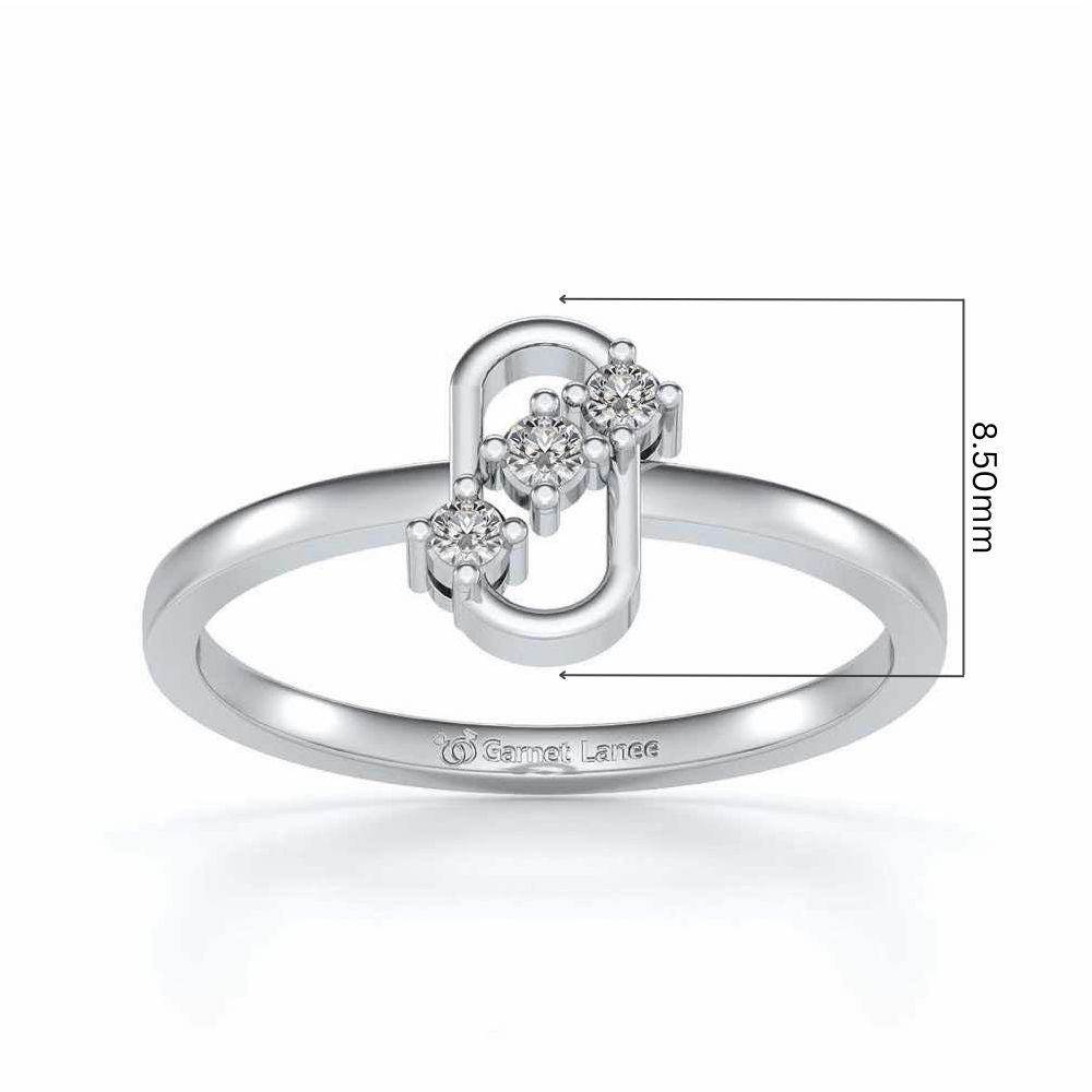 Ultra flora Silver Ring - White Gold - Image 2