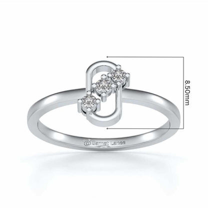 Ultra flora Silver Ring - White Gold - Image 2