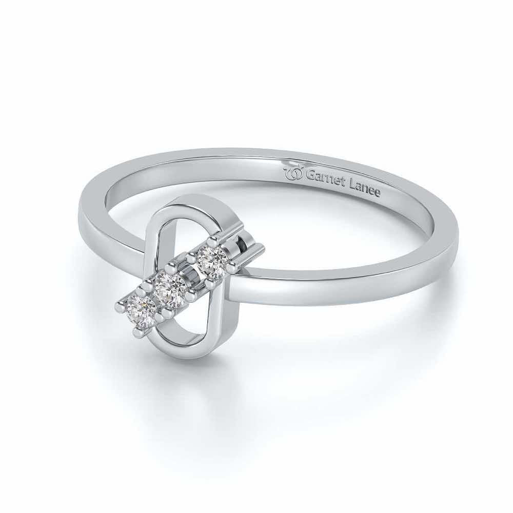 Ultra flora Silver Ring - White Gold - Image 3