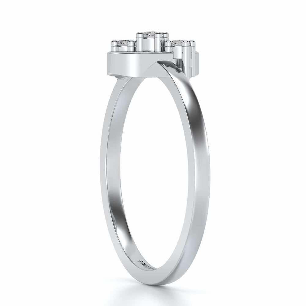 Ultra flora Silver Ring - White Gold - Image 4