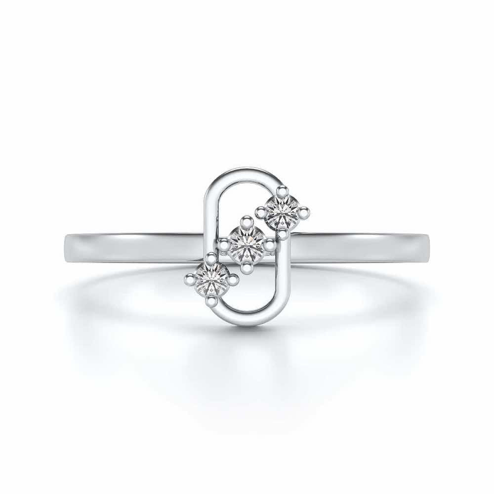 Ultra flora Silver Ring - White Gold - Image 5