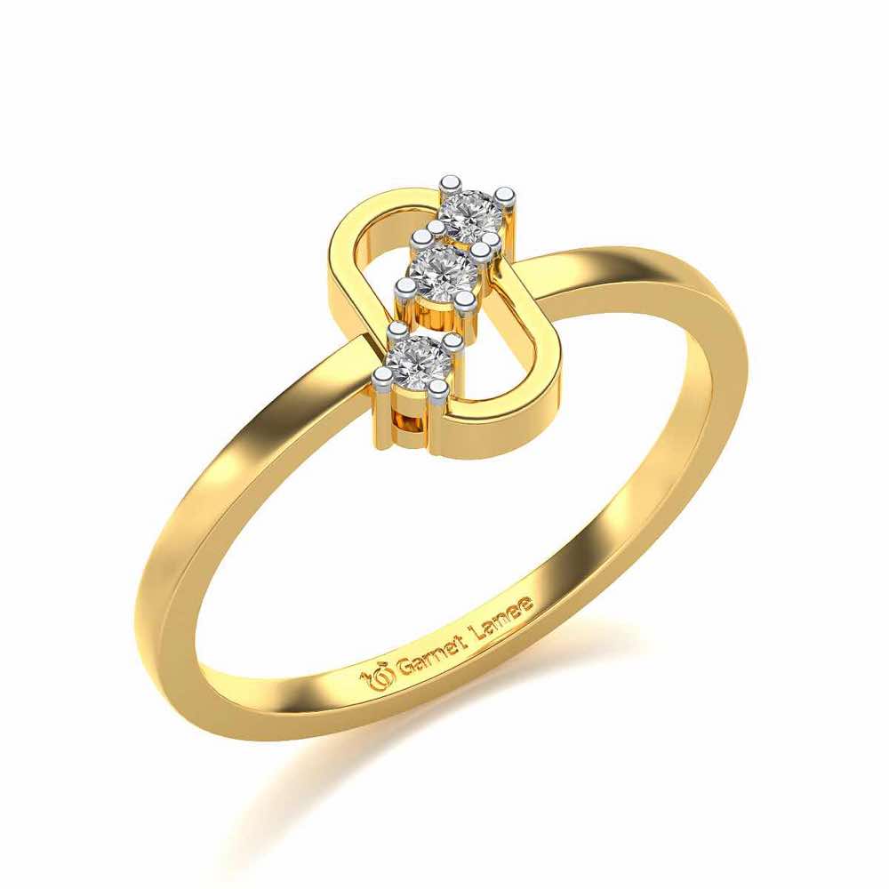 Ultra flora Silver Ring - Yellow Gold - Image 1