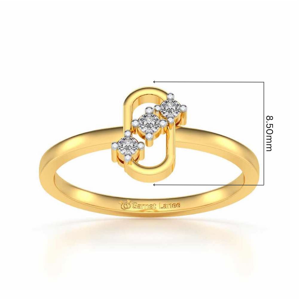 Ultra flora Silver Ring - Yellow Gold - Image 2