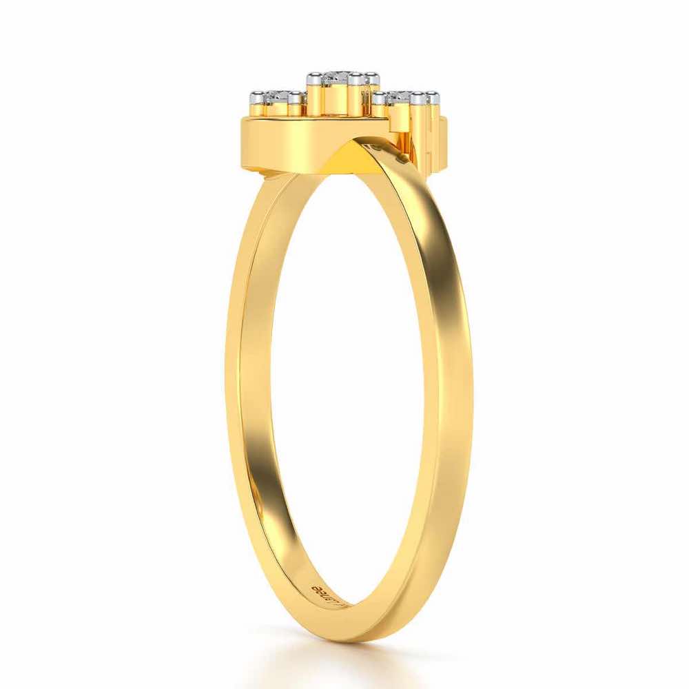 Ultra flora Silver Ring - Yellow Gold - Image 4