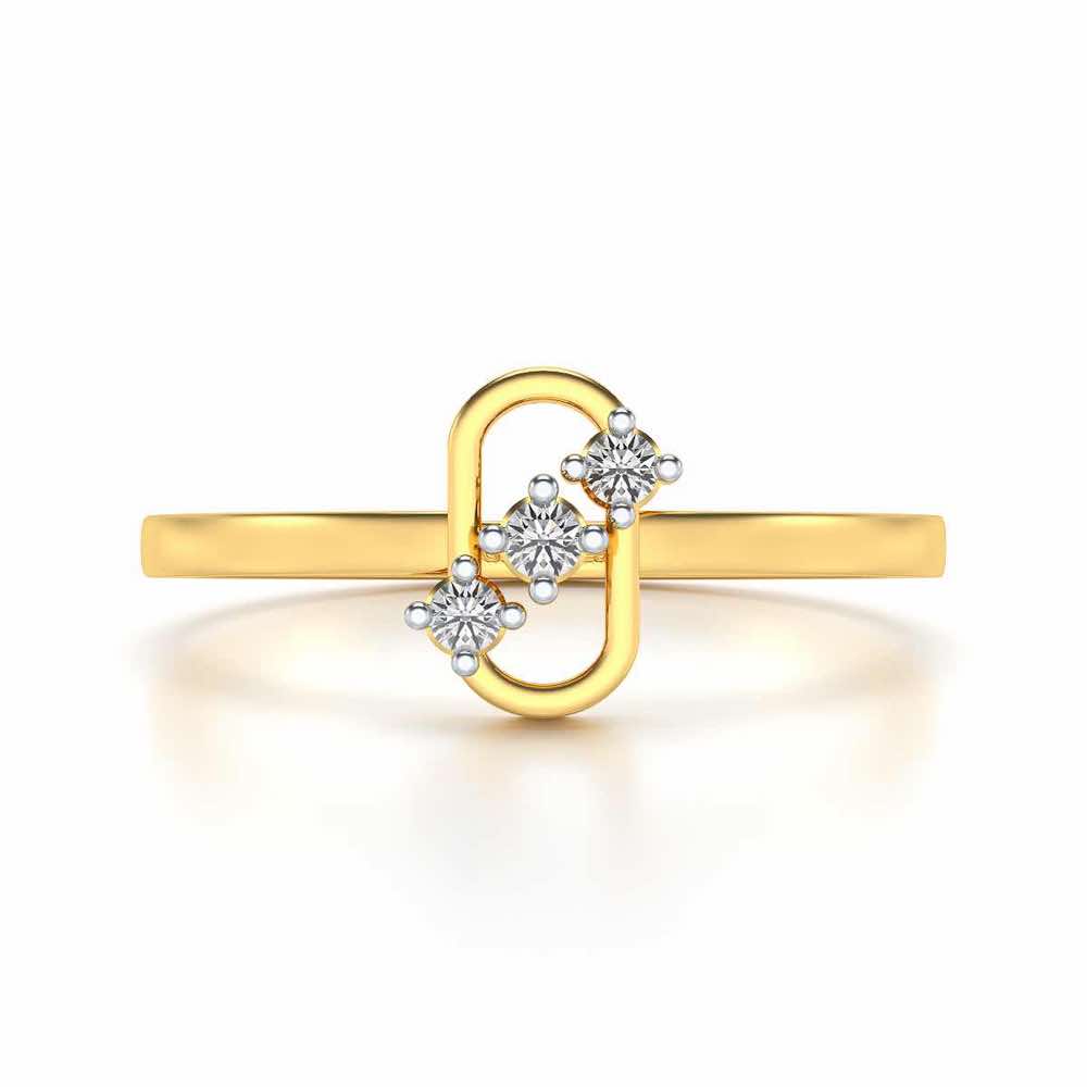 Ultra flora Silver Ring - Yellow Gold - Image 5