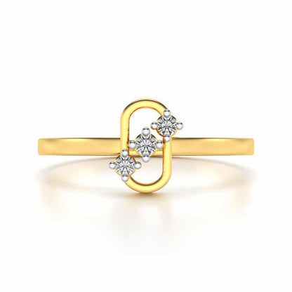 Ultra flora Silver Ring - Yellow Gold - Image 5