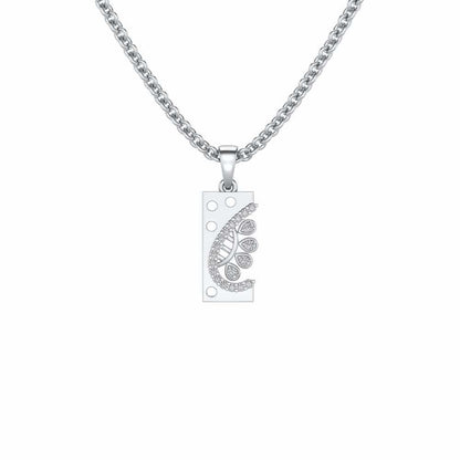 Umbriel Silver Pendant - White Gold - Image 1