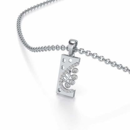 Umbriel Silver Pendant - White Gold - Image 2