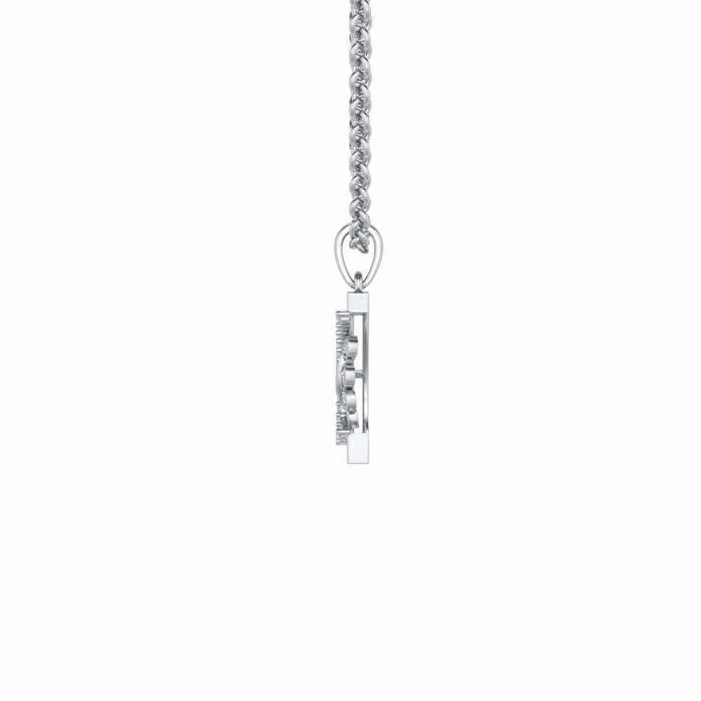 Umbriel Silver Pendant - White Gold - Image 3