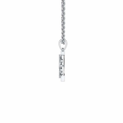 Umbriel Silver Pendant - White Gold - Image 3