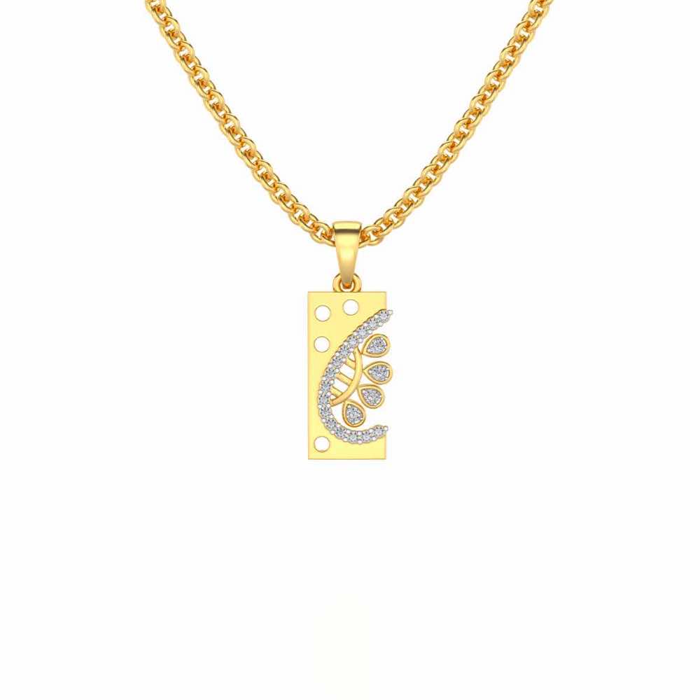 Umbriel Silver Pendant - Yellow Gold - Image 1