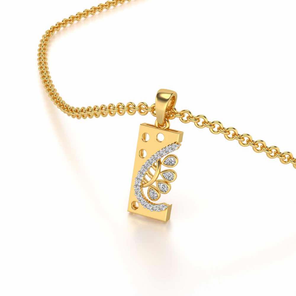 Umbriel Silver Pendant - Yellow Gold - Image 2