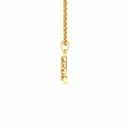 Umbriel Silver Pendant - Yellow Gold - Image 3