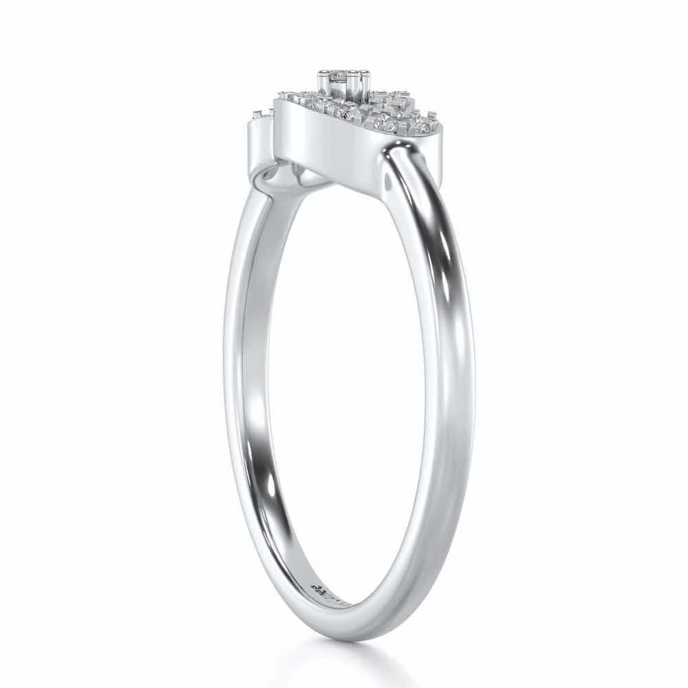 Uncanny Shine Silver Ring - White Gold - Image 3