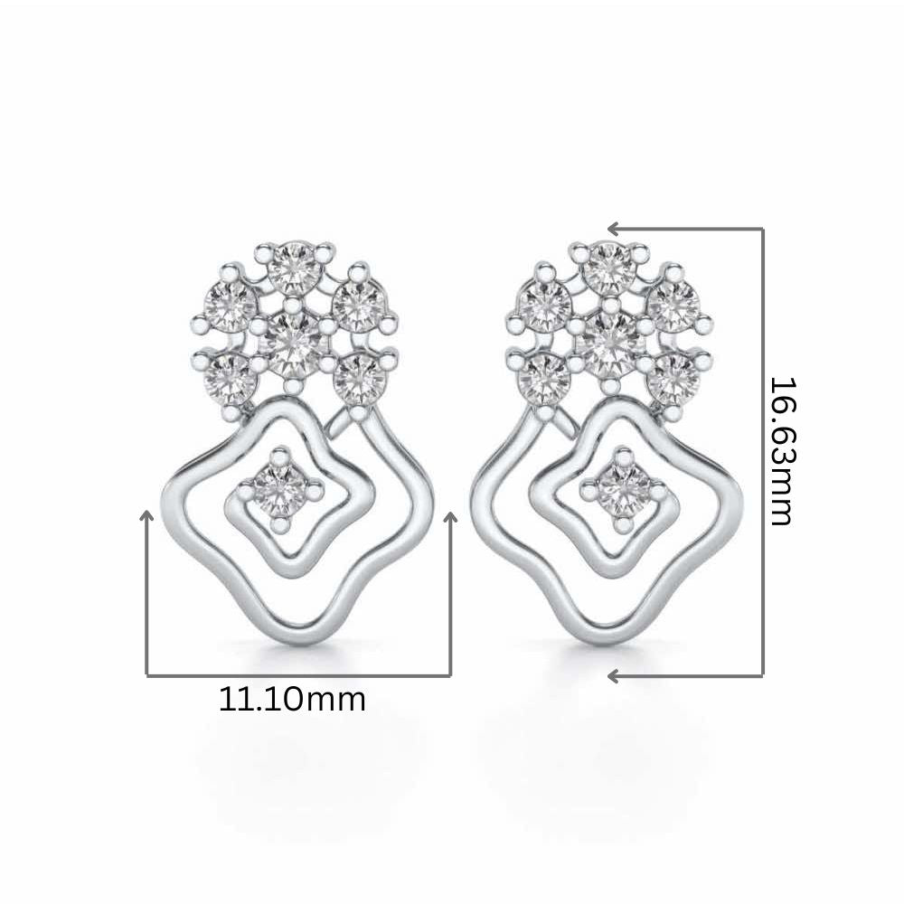 Uncanny Twirl Silver Earrings - White Gold - Image 2