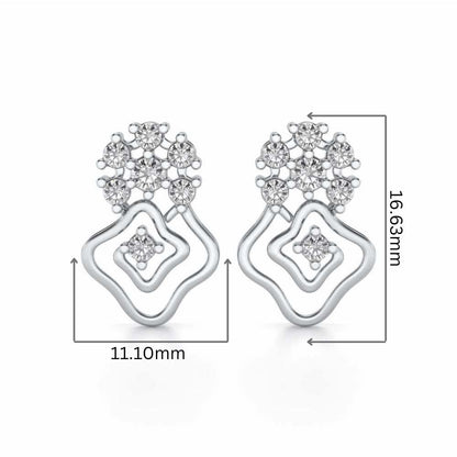 Uncanny Twirl Silver Earrings - White Gold - Image 2