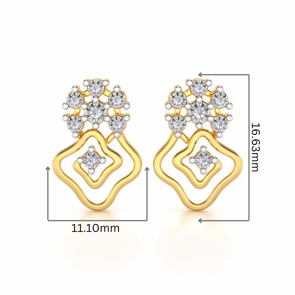 Uncanny Twirl Silver Earrings - Yellow Gold - Image 2
