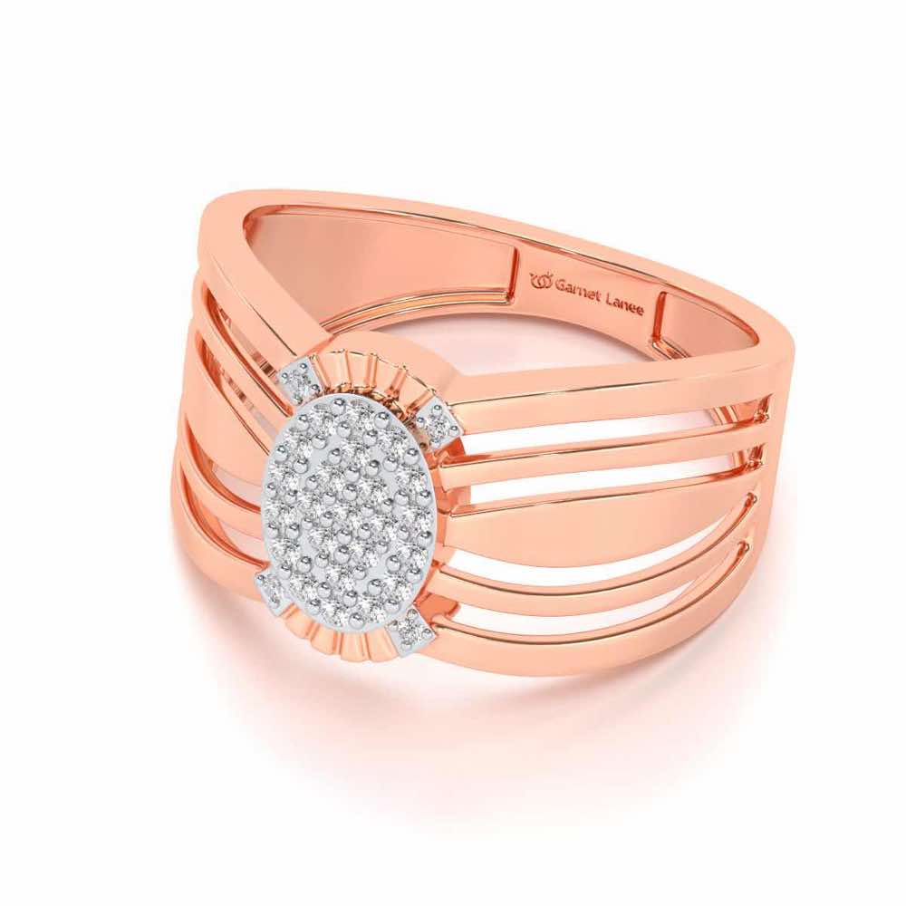 Unflinching Silver Ring For Men - Rose Gold - Image 2