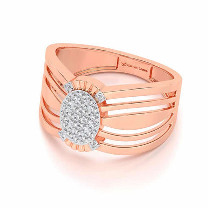 Unflinching Silver Ring For Men - Rose Gold - Image 2