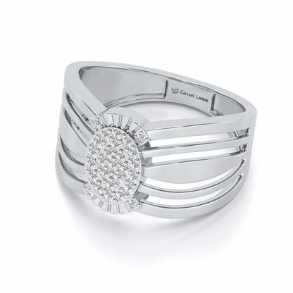 Unflinching Silver Ring For Men - White Gold - Image 2