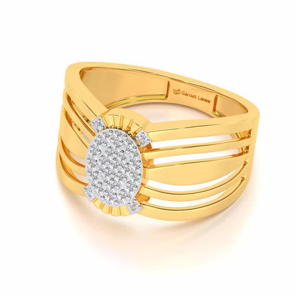 Unflinching Silver Ring For Men - Yellow Gold - Image 2