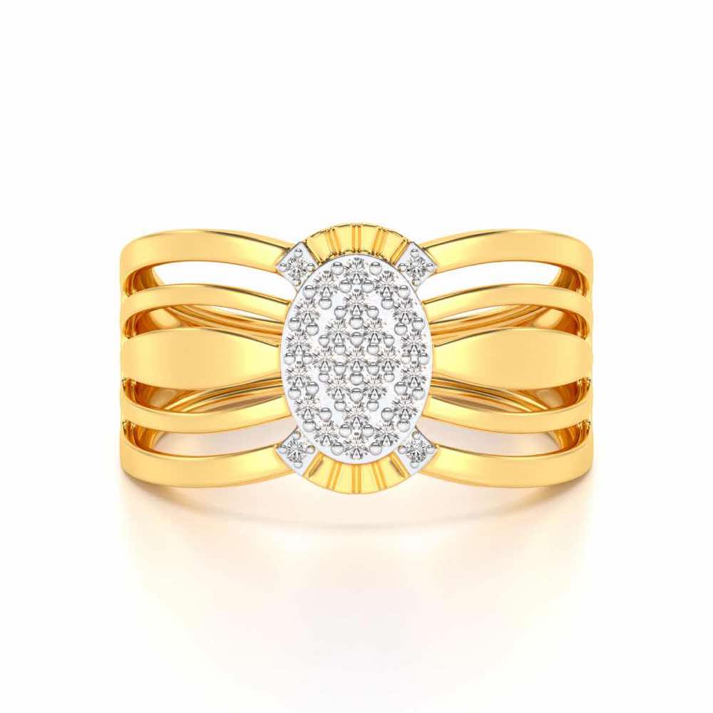 Unflinching Silver Ring For Men - Yellow Gold - Image 4