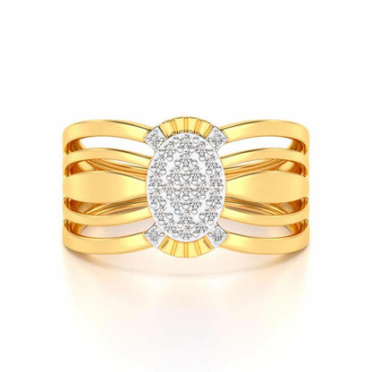 Unflinching Silver Ring For Men - Yellow Gold - Image 4