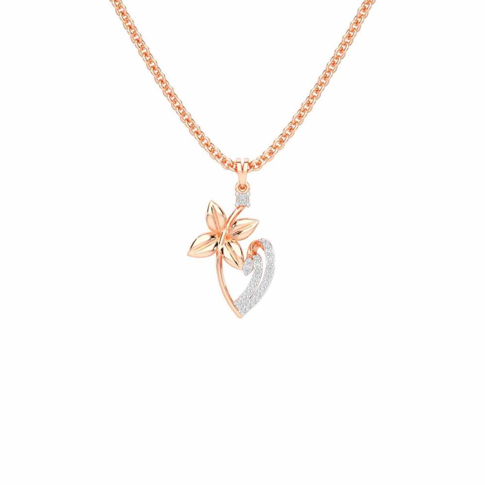 Unity Glow Silver Pendant - Rose Gold - Image 1