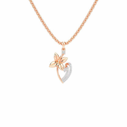 Unity Glow Silver Pendant - Rose Gold - Image 1