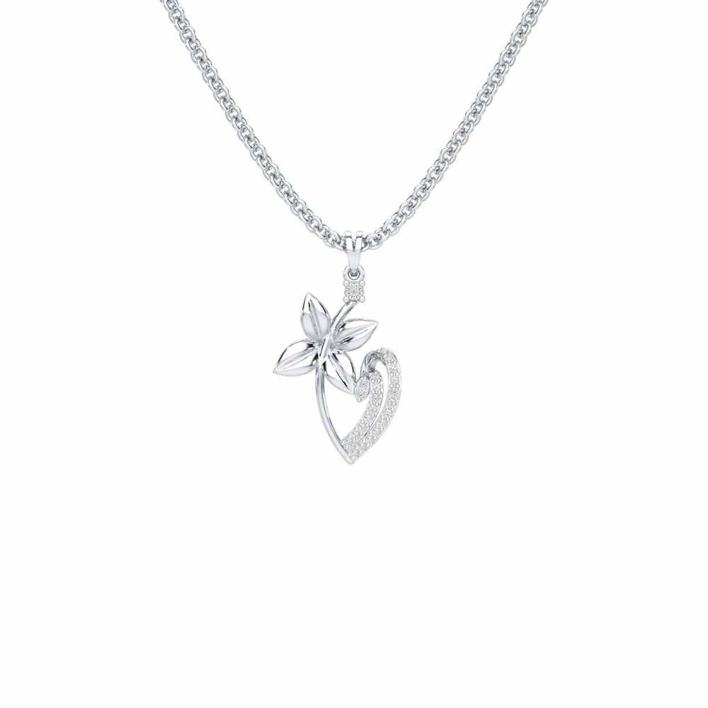 Unity Glow Silver Pendant - White Gold - Image 1