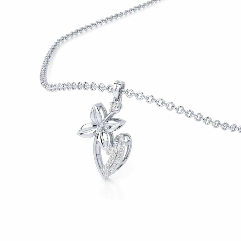 Unity Glow Silver Pendant - White Gold - Image 2