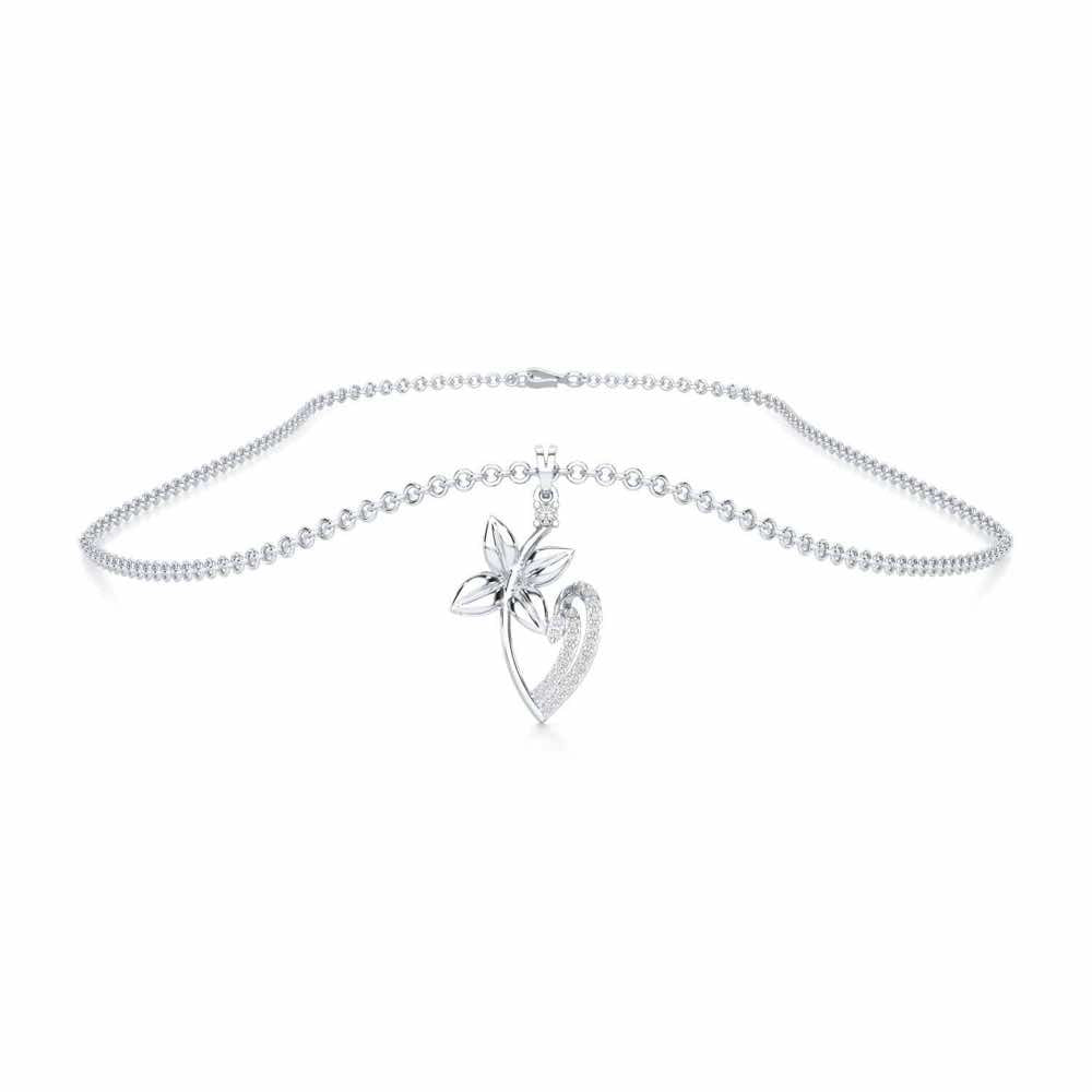 Unity Glow Silver Pendant - White Gold - Image 3