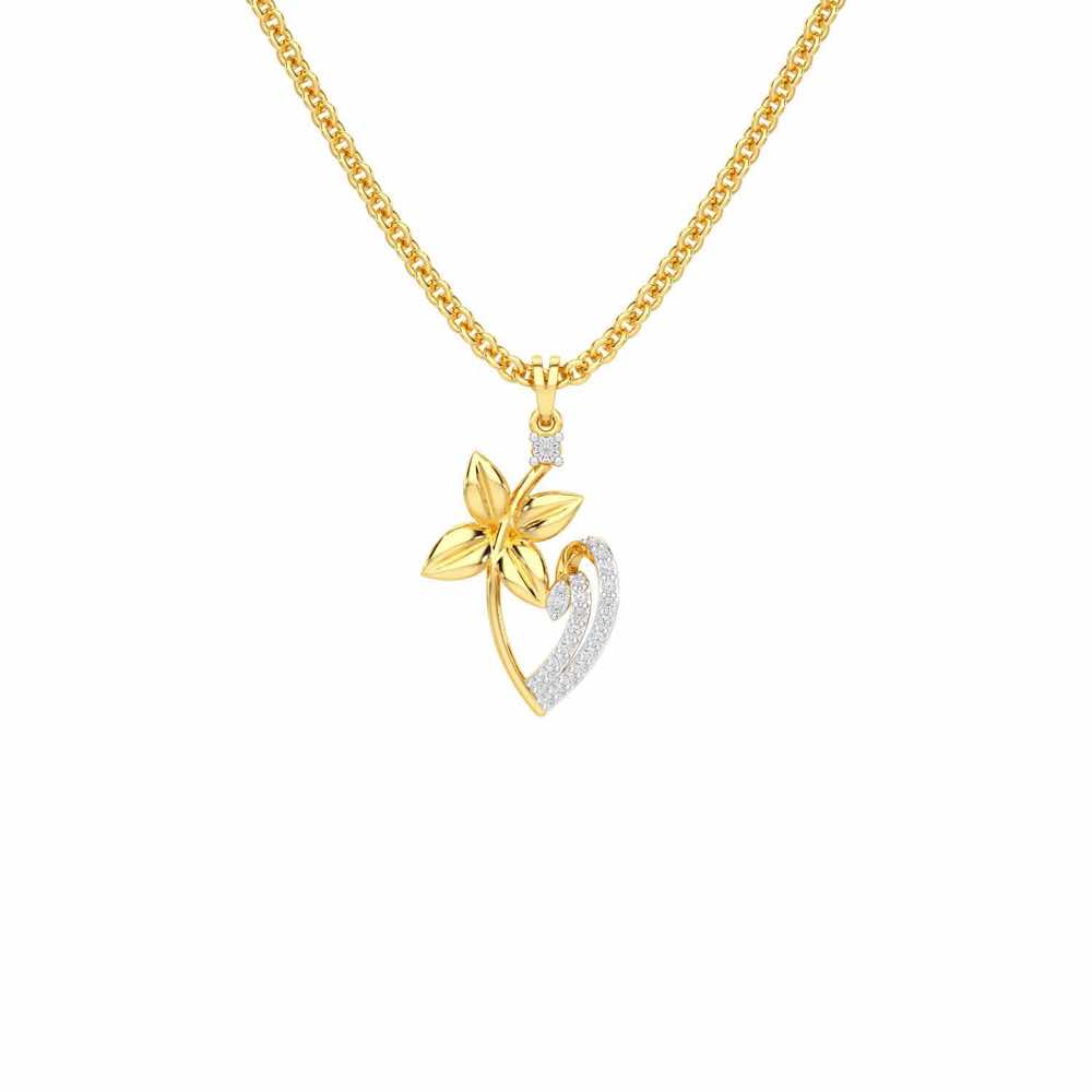 Unity Glow Silver Pendant - Yellow Gold - Image 1