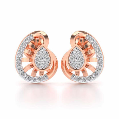 Untapped Shine Silver Studs - Rose Gold - Image 1