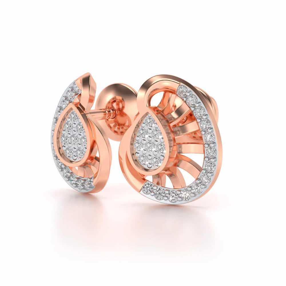Untapped Shine Silver Studs - Rose Gold - Image 3