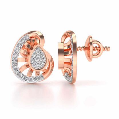 Untapped Shine Silver Studs - Rose Gold - Image 4