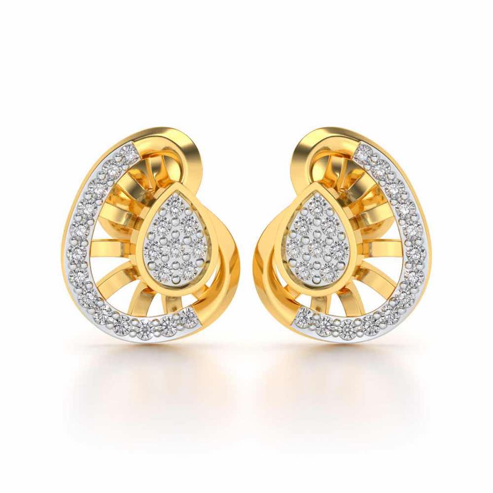 Untapped Shine Silver Studs - Yellow Gold - Image 1