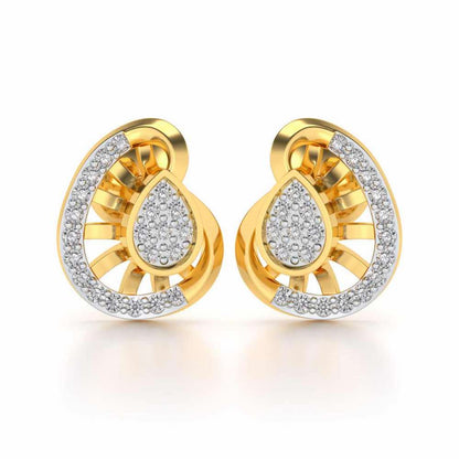 Untapped Shine Silver Studs - Yellow Gold - Image 1
