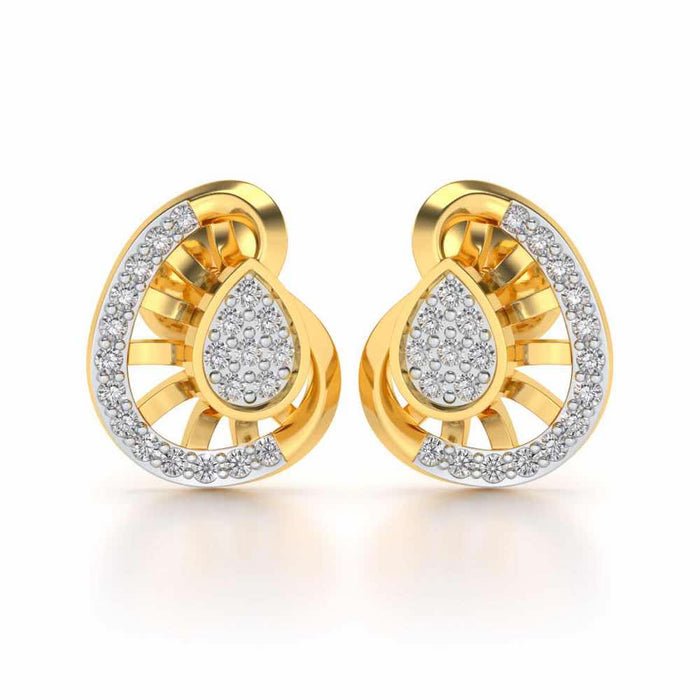 Untapped Shine Silver Studs - Yellow Gold - Image 1